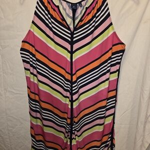 Striped Sleeveless Women's Top